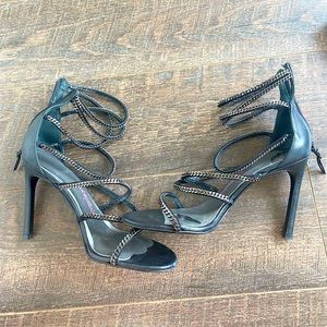 Stuart Weitzman Black Xchain Heel 6.5